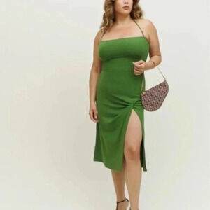 Reformation Hilo Knit Green Dress Small B1616